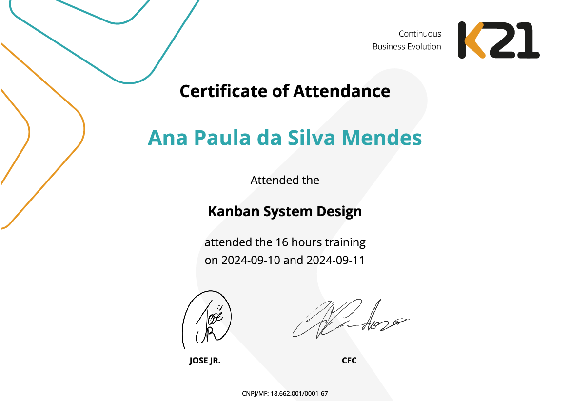 Certificado K21